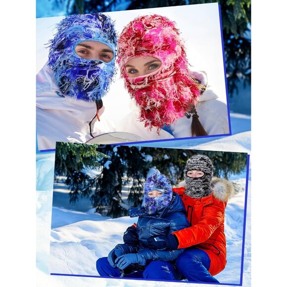 9 Pcs Knitted Balaclavas Winter Ski Masks Full Face Neck Warmers Men Women - Picture 6 of 6